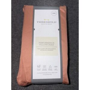 Pillowcase Set Rust Threshold King Size 400 Thread Count Solid Performance